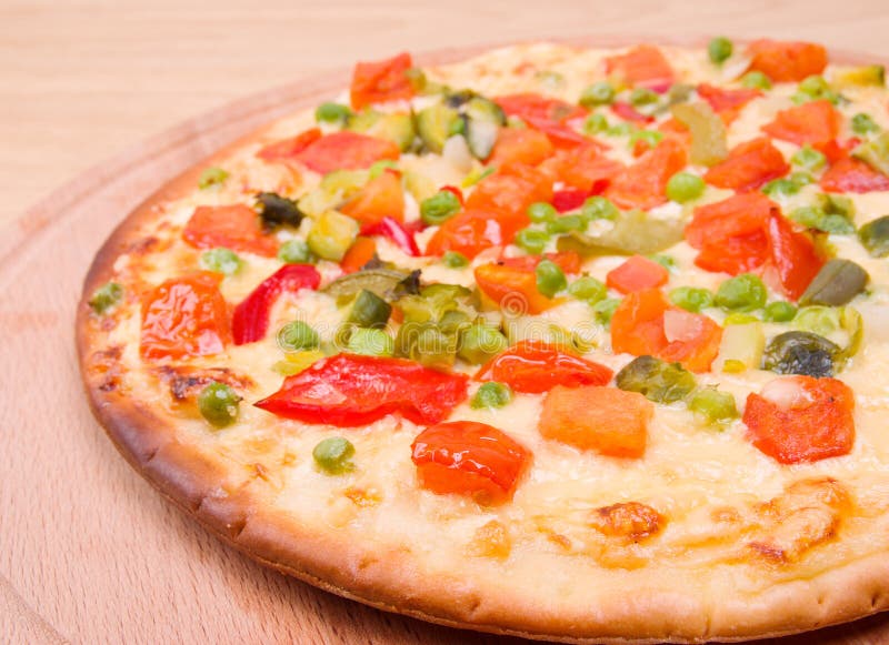 Italian vegetables pizza.Neapolitano ,Close-up