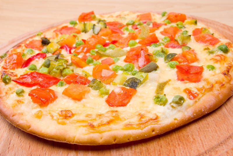 Italian vegetables pizza.Neapolitano ,Close-up