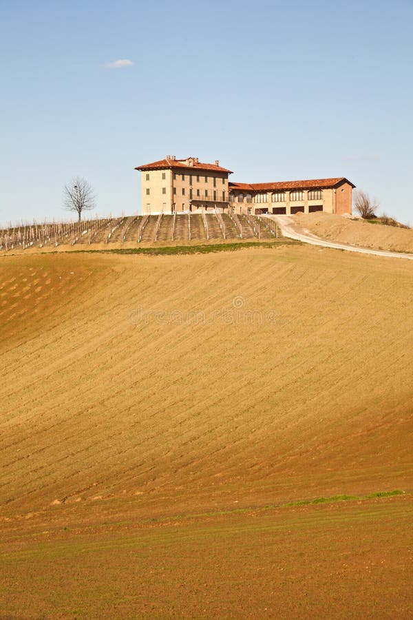 Charming Italian villa in Monferrato area (Piemonte region, north Italy) during spring season. Charming Italian villa in Monferrato area (Piemonte region, north Italy) during spring season