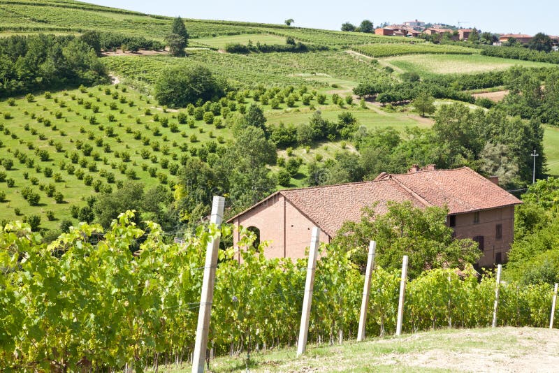 Charming Italian villa in Monferrato area (Piemonte region, north Italy) during spring season. Charming Italian villa in Monferrato area (Piemonte region, north Italy) during spring season