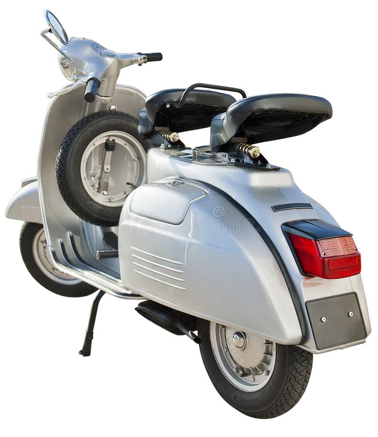 Vintage motor scooter stock photo. Image of italian, style 5098690