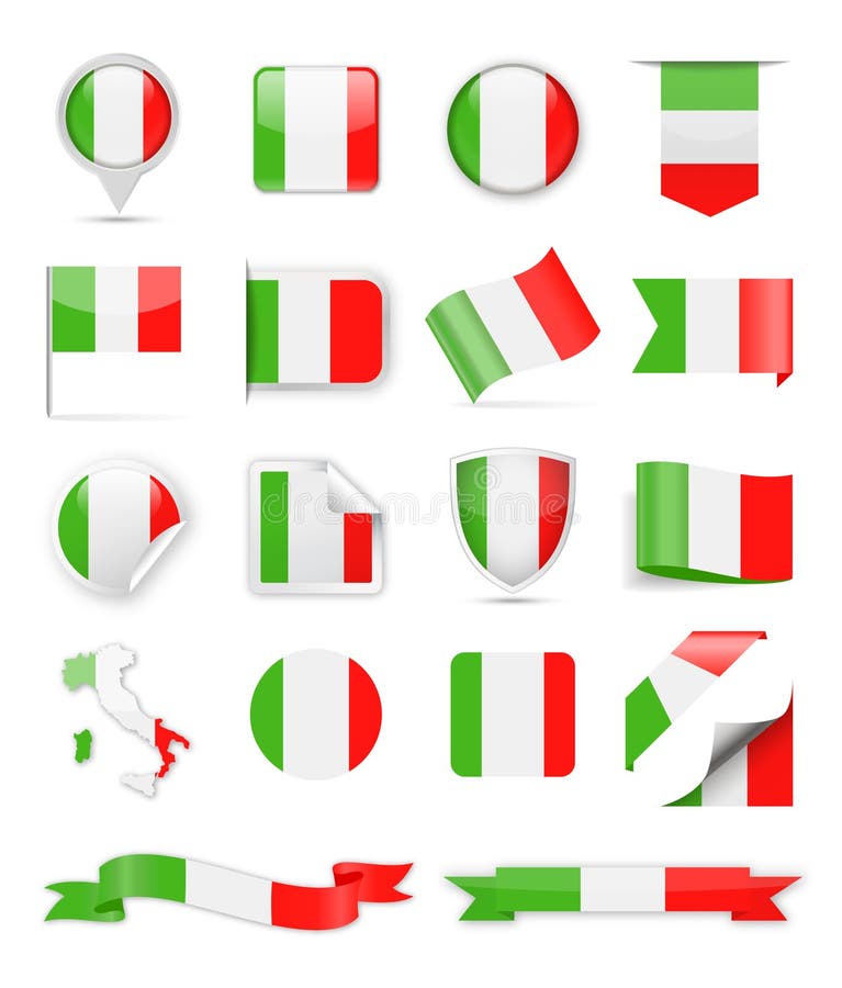 italien-karte-und-flagge-illustration-stock-abbildung
