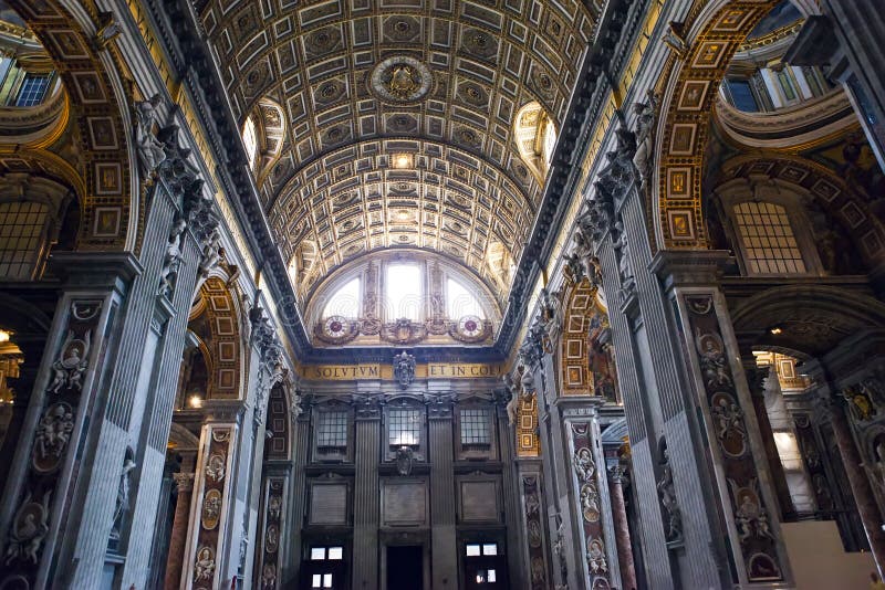 Italien rom vatican Basilika Str Innenansicht stockbilder Italien rom vatican Basilika Str Innenansicht stockbilder
