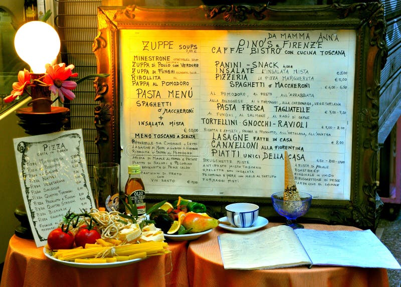 italiensk menyrestaurang arkivfoto italiensk menyrestaurang arkivfoto
