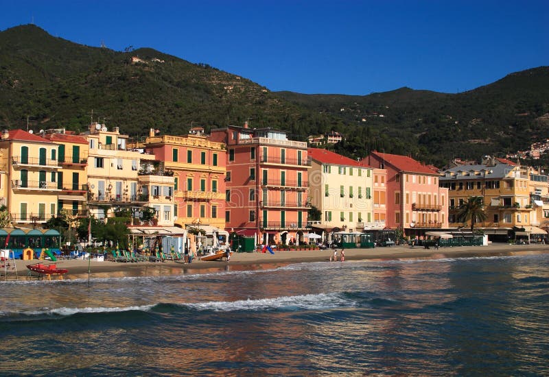 Italy Alassio Italian Riviera Stock Image - Image of holidays, riviera ...