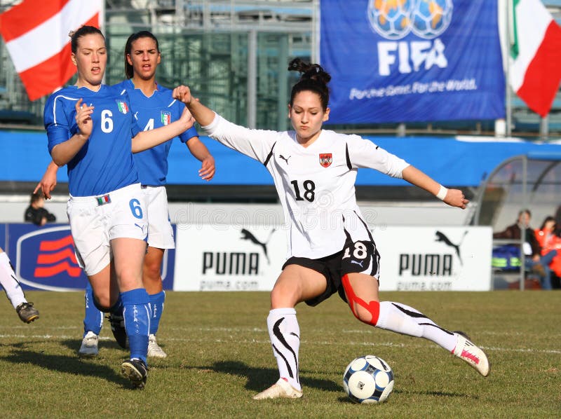 Italy - Austria, female soccer U19; friendly match