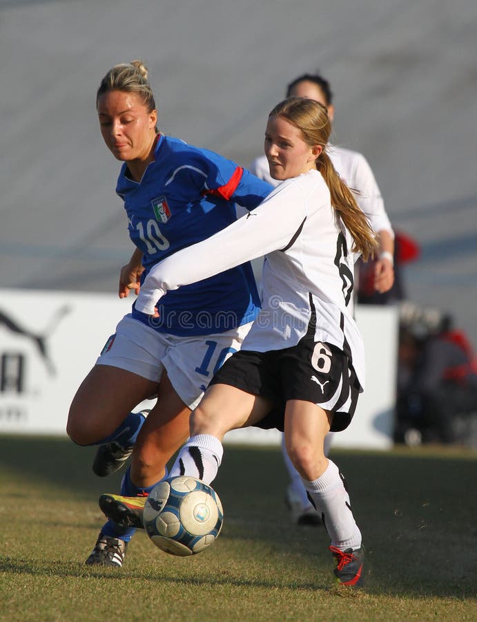 Italy - Austria, female soccer U19; friendly match