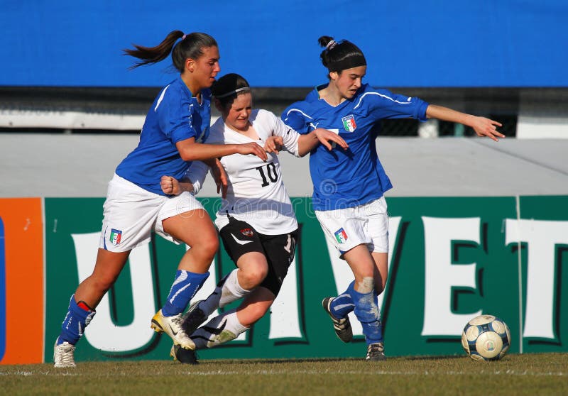 Italy - Austria, female soccer U19; friendly match