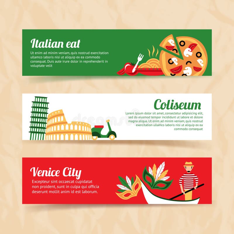 clipart italian banner line