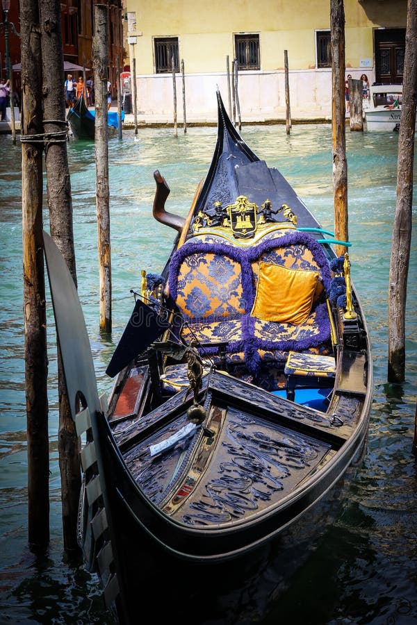 Venice - Venezia - Blue Gondola Editorial Stock Image - Image of ride ...