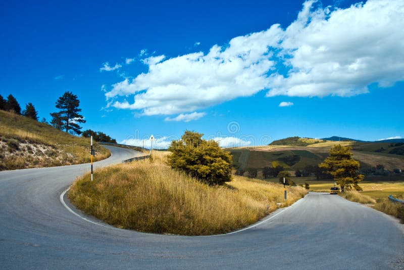 Italy by car - Hairpin bend