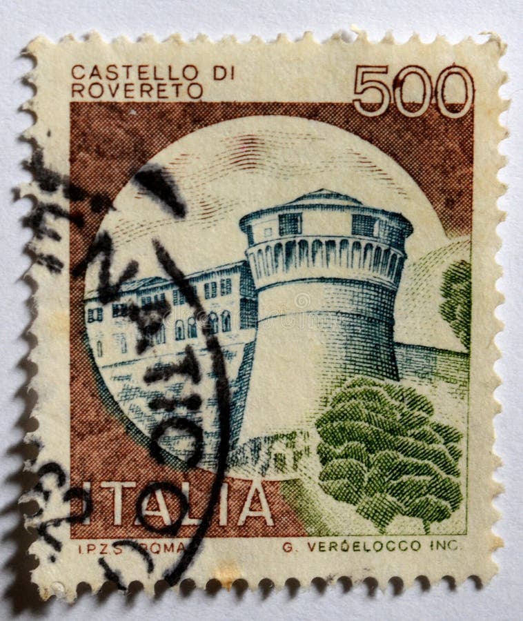 ITALY June 9,2023 Old Italian Postage Stamp. Editorial Photo