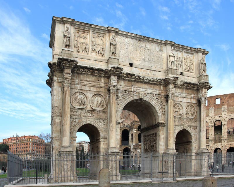 Arch of Constantine (Arco Constantino) - Roman empire ancient landmark in Rome, Italy. Arch of Constantine (Arco Constantino) - Roman empire ancient landmark in Rome, Italy