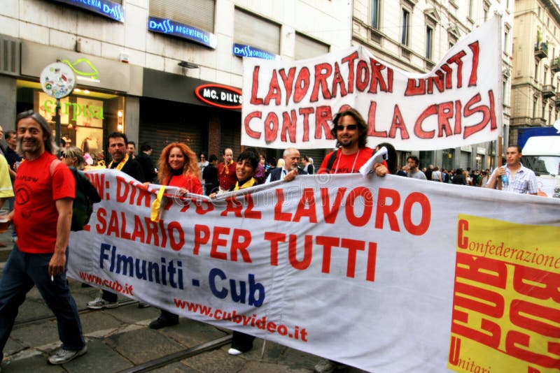 Italy, People protesting unemployment & politics