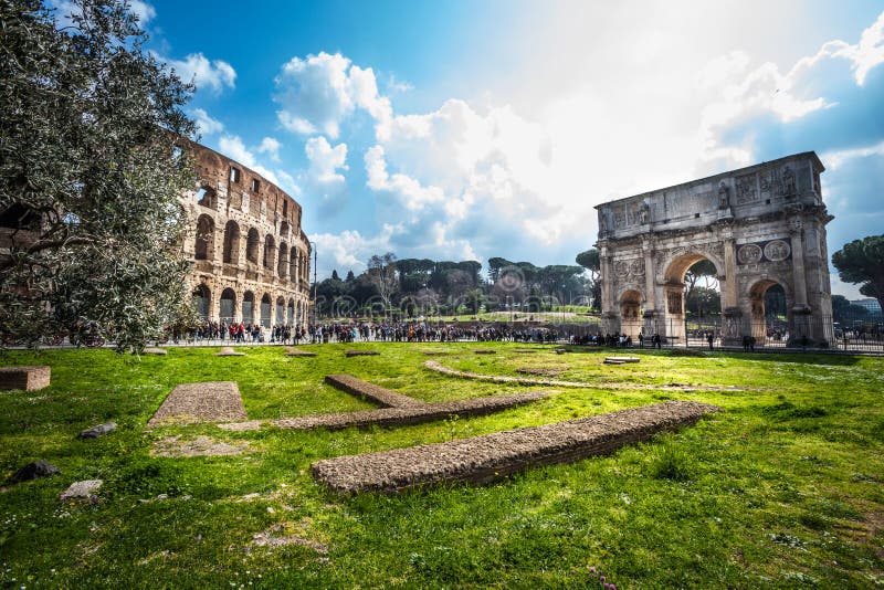 italy rome ärke- colosseum constantine royaltyfri foto italy rome ärke- colosseum constantine royaltyfri foto