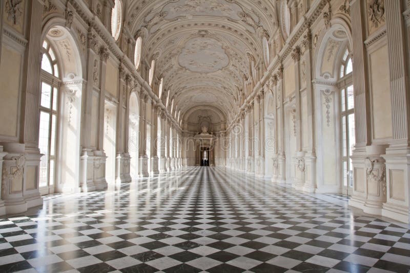 View of Galleria di Diana in Venaria Royal Palace, close to Torino, Piemonte region. View of Galleria di Diana in Venaria Royal Palace, close to Torino, Piemonte region