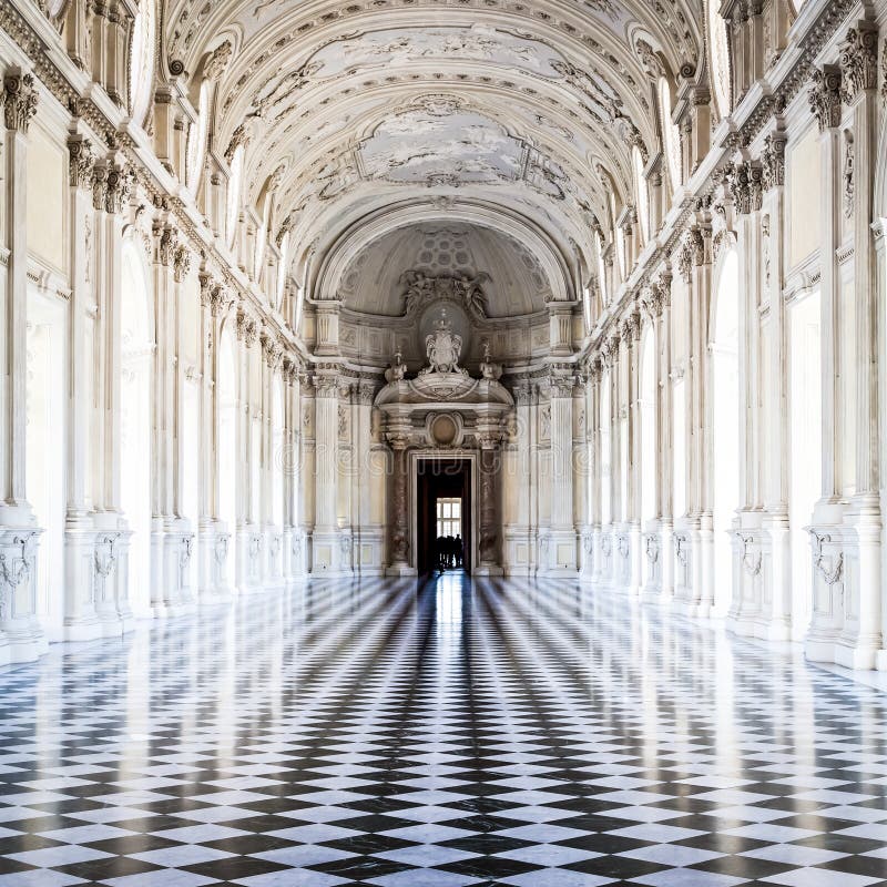 View of Galleria di Diana in Venaria Royal Palace, close to Torino, Piemonte region. View of Galleria di Diana in Venaria Royal Palace, close to Torino, Piemonte region