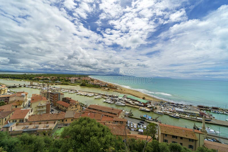 Italy, Tuscany, Castiglione Della Pescaia, Maremma Tuscany, Panoramic ...