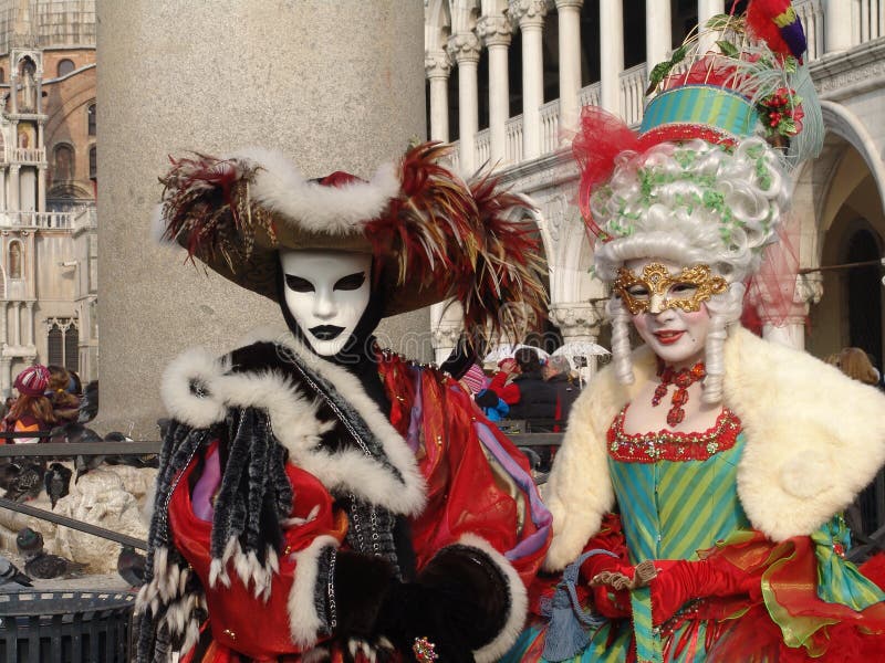 Italy. Venice. Carnival. People in masks