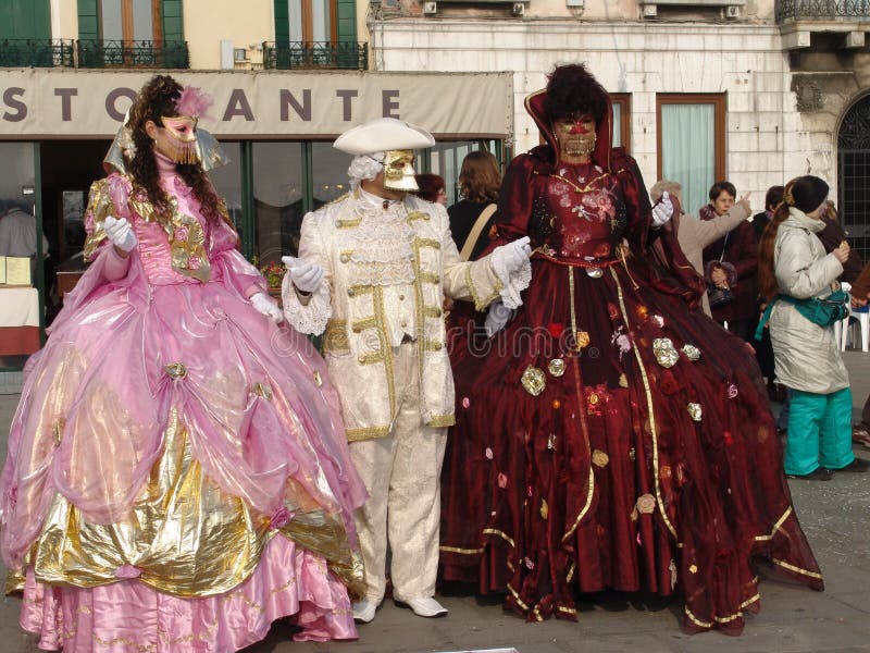 Italy. Venice. Carnival. People in masks