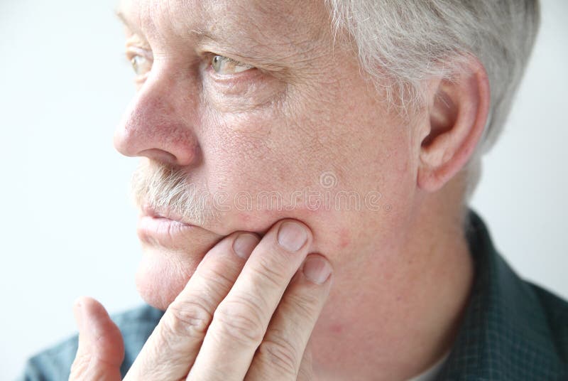 Itchy rash on man's face royalty free stock photos Itchy rash on man's face royalty free stock photos