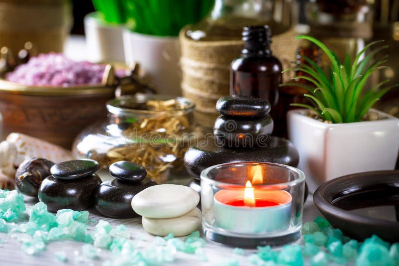 Spa massage items stock photo. Image of aromatherapy 138886818