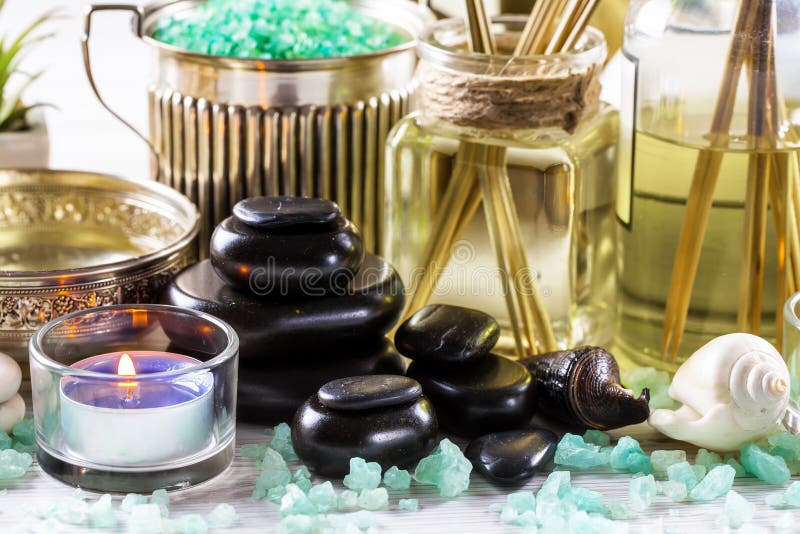 Items for spa massage stock image. Image of drawing 138894159