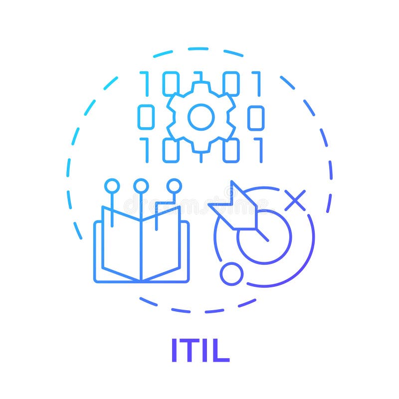 ITIL blue gradient concept icon stock illustration