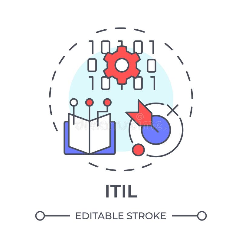 ITIL multi color concept icon royalty free illustration