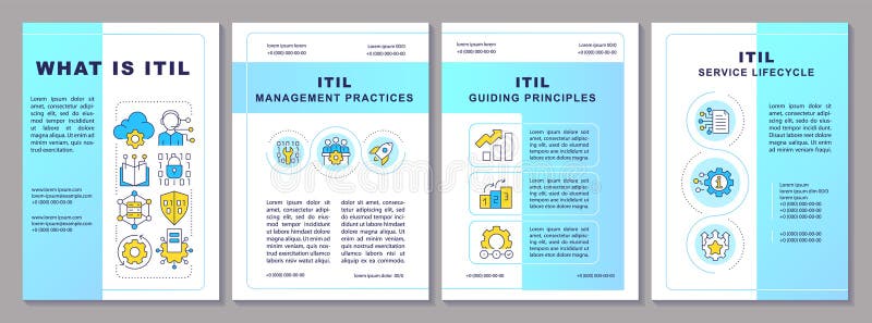 ITIL service brochure layout stock illustration