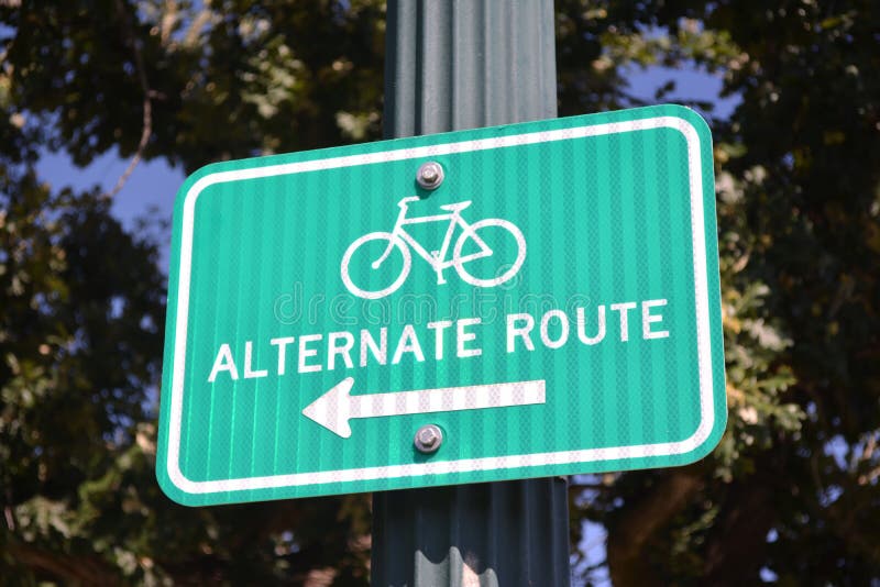 Itinéraire alternatif de bicyclette image libre de droits Itinéraire alternatif de bicyclette image libre de droits