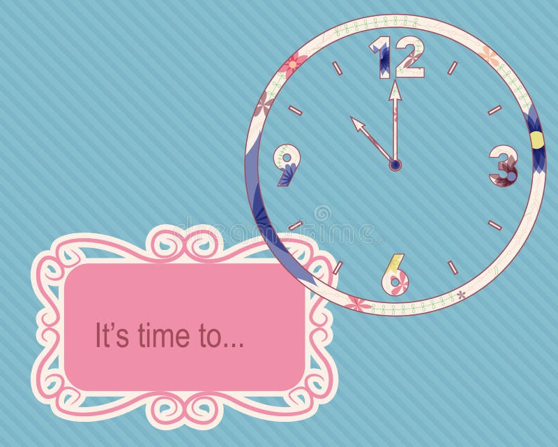 Its time to vintage background with clocks vector illustration Its time to vintage background with clocks vector illustration