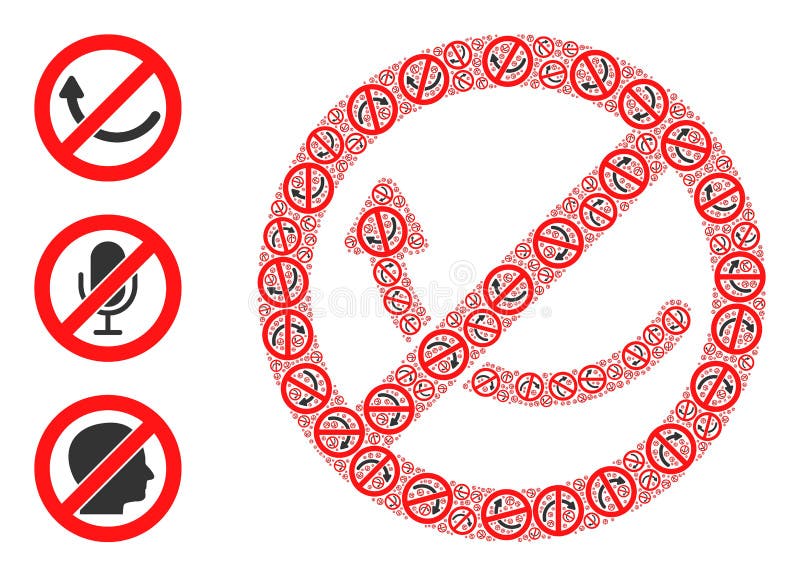 Fractal Forbidden Rotation Icon Self Composition stock illustration