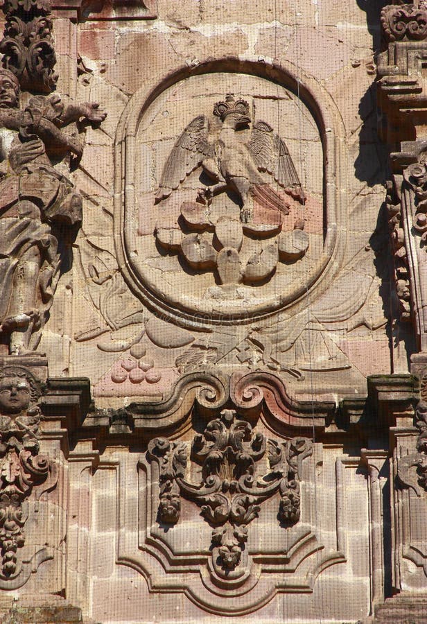 Iturbide eagle, national emblem, church of Tepotzotlan, mexico.