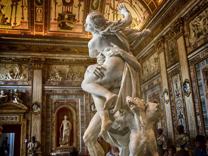 Itália, Roma, galeria Borghese, a violação de Proserpina por Bernini, detalhe 4 imagem de stock Itália, Roma, galeria Borghese, a violação de Proserpina por Bernini, detalhe 4 imagem de stock
