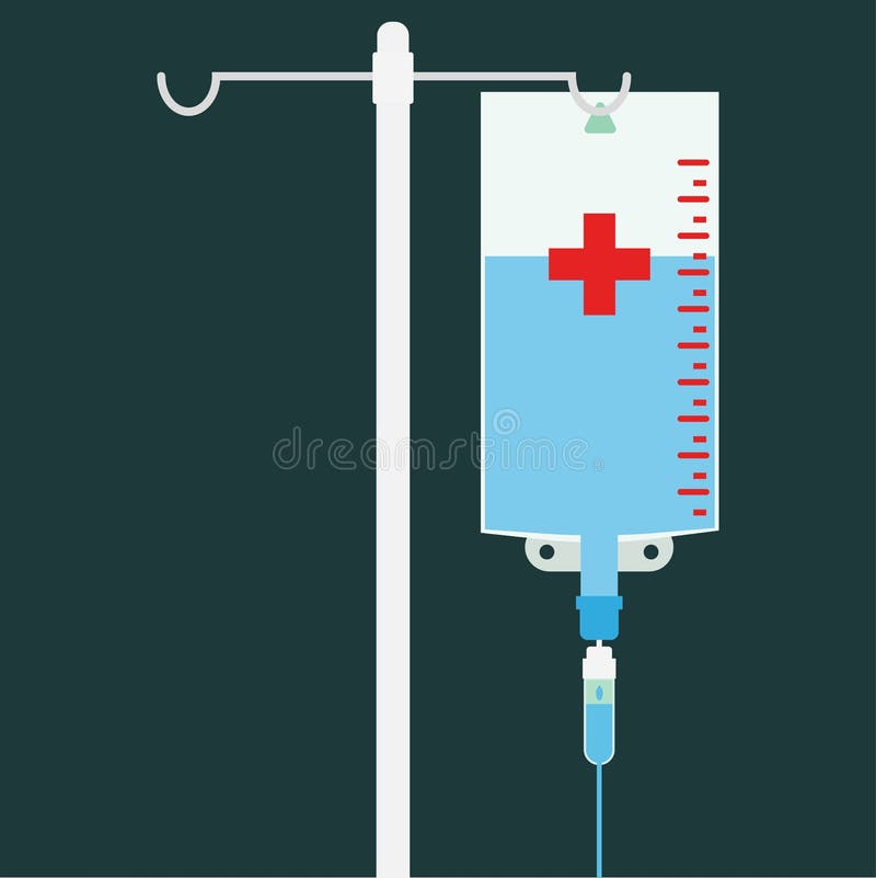 Download Medical IV pole with bags stock illustration. Illustration ...