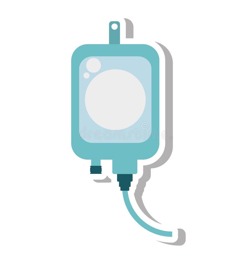 Iv Bag Medical Isolated Icon Stock Vector Illustration of fluid