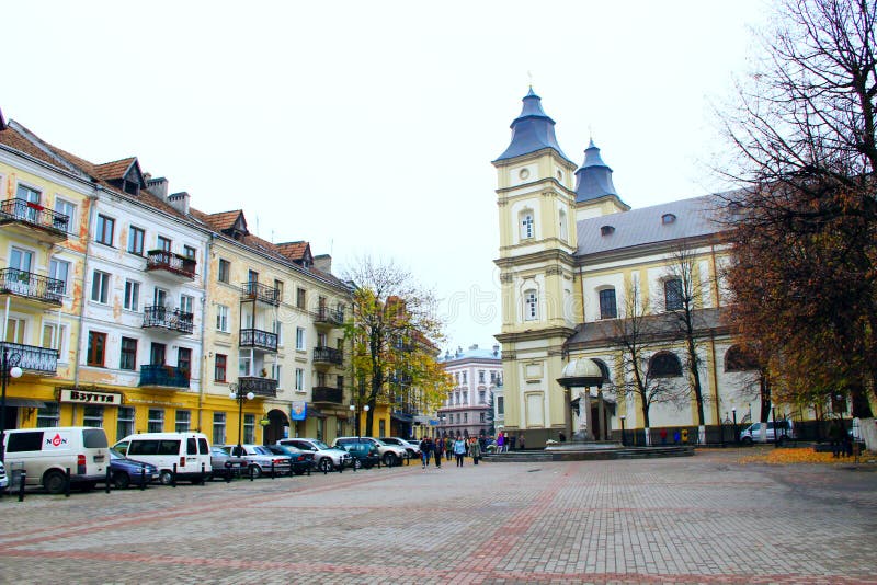 Street and square in Ivano-Frankivsk