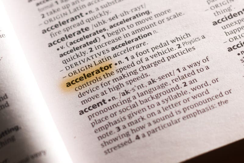 Ivanovsk, Russia November 19, 2018 the Word or Phrase Accelerator in