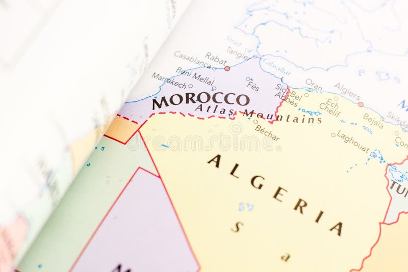 Le Maroc Sur La Carte Du Monde Photo Stock Image Du