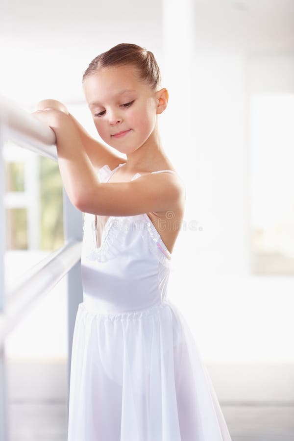 Ive Got Big Ballet Dreams. a Young Girl Practicing Ballet in the Studio. Stock Photo Image of