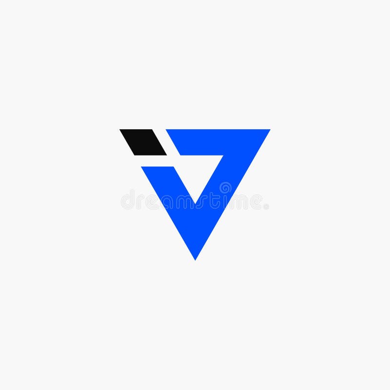 Iv或vi或i或v字母初始徽标设计 皇族释放例证