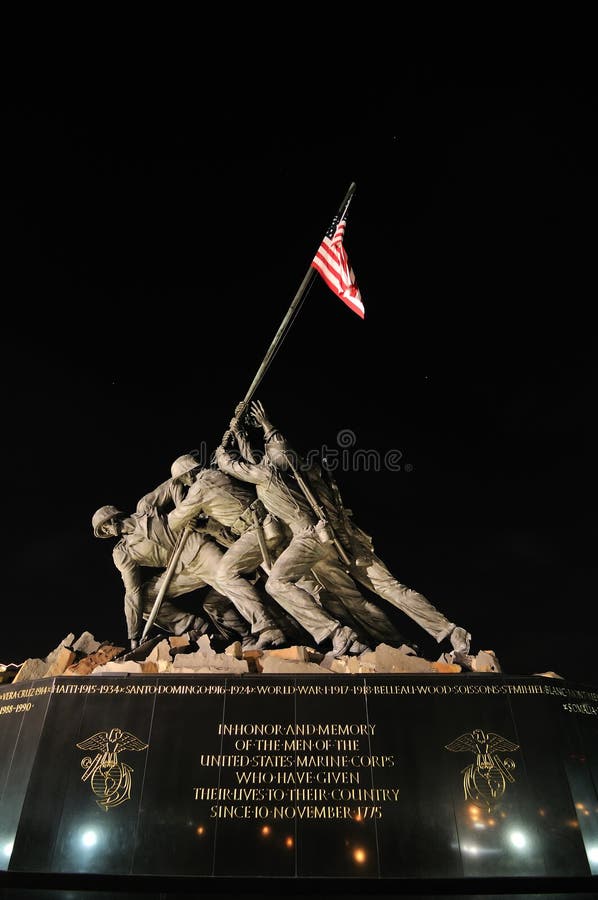 The Iwo Jima Memorial in Arlington, VA