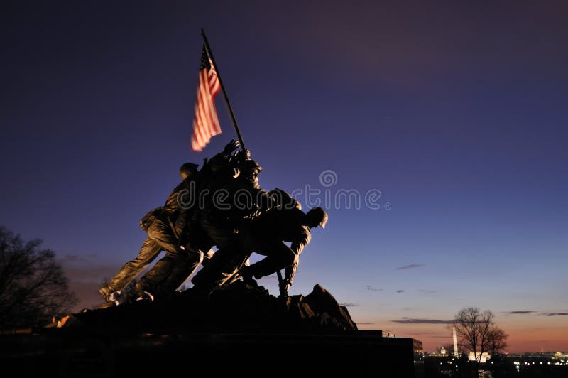 The Iwo Jima Memorial in Arlington, Va