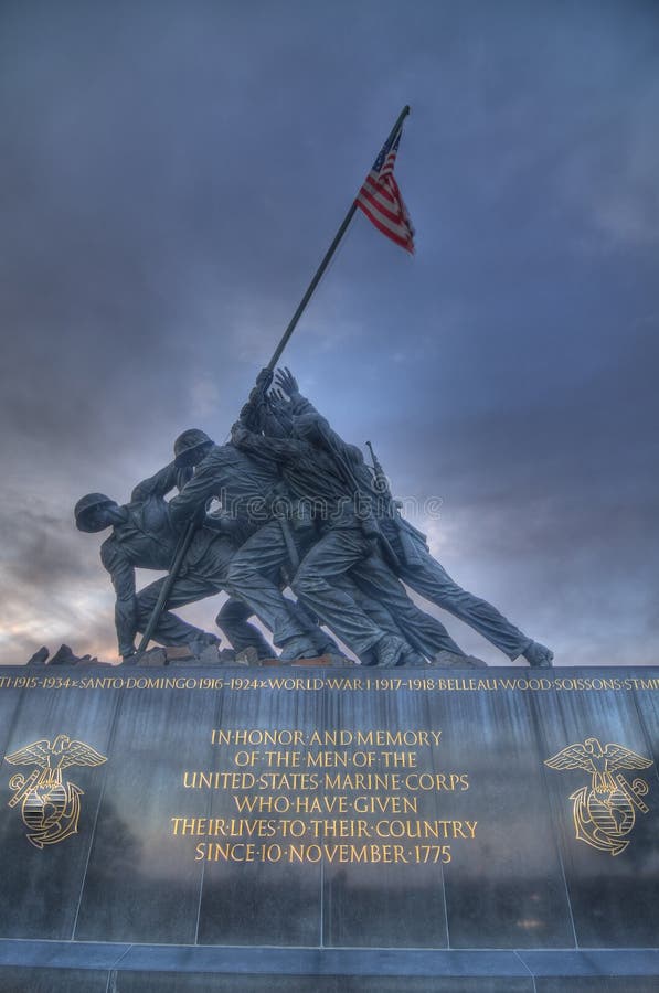 The Iwo Jima Memorial in Arlington, VA. The Iwo Jima Memorial in Arlington, VA