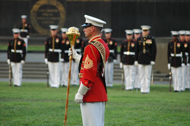 Iwo Jima War Memorial Arlington - Sunset Ceremony