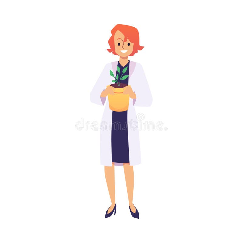 Izolowana ilustracja wektora płaskiego dla agronomii lub pracownika laboratorium rolniczego. royalty ilustracja