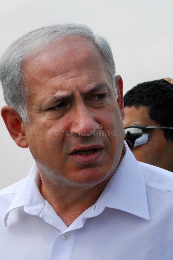 Izrael Pierwszorzędny minister - Benjamin Netanyahu zdjęcie stock
