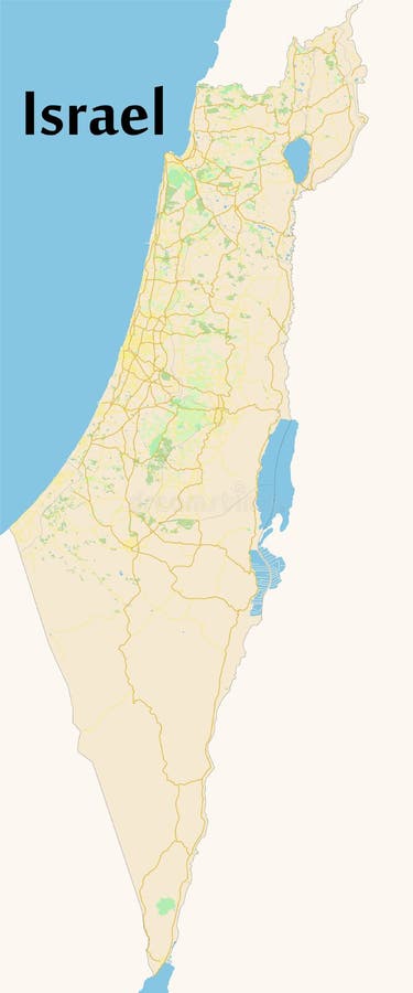 Izrael Wektorowa mapa Geograficzna mapa wyszczególniająca z designatio royalty ilustracja Izrael Wektorowa mapa Geograficzna mapa wyszczególniająca z designatio royalty ilustracja
