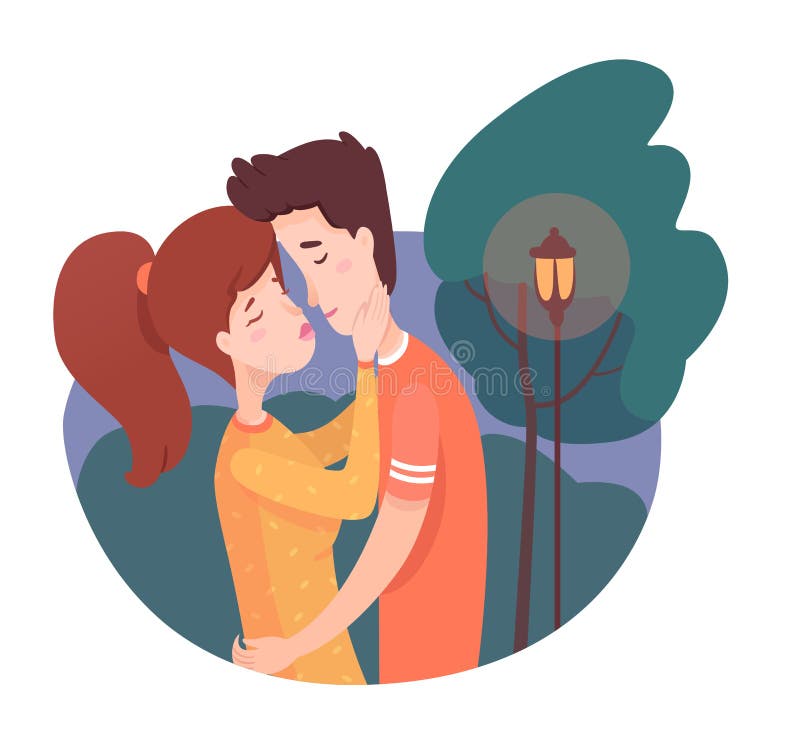 Jóvenes Enamorados Besándose En La Noche Con Dibujos Animados Planos Ilustración del Vector - Ilustración de abrace, besar: 167025127 Jóvenes Enamorados Besándose En La Noche Con Dibujos Animados Planos Ilustración del Vector - Ilustración de abrace, besar: 167025127